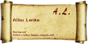 Albu Lenke névjegykártya